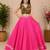 pink fancy plain lehenga with kutch work blouse for navratri - full stitched free size