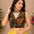 yellow fancy plain lehenga with kutch work blouse for navratri - full stitched free size