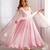 Baby pink elegant georgette zari & real mirror work anarkali set