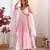 Baby pink elegant georgette zari & real mirror work anarkali set
