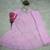 Baby pink elegant georgette zari & real mirror work anarkali set