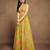 Light green digital printed georgette party wear gown