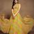 Light green digital printed georgette party wear gown
