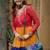 Multicolor bandhani printed navratri anarkali dress