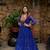 Navratri special blue georgette bandhani printed gown