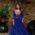 Navratri special blue georgette bandhani printed gown