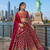 Maroon Rayon Cotton Navratri Lehenga Choli with Mirror Work With dupatta