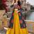 Blue Rayon Cotton Navratri Lehenga with Bandhani Kurti & Kachchi Work
