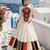 White Rayon Cotton Navratri Lehenga with Kutchi Mirror Work Designer Top
