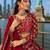 Maroon Rayon Cotton Navratri Lehenga Choli with Mirror Work With dupatta