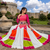 Multicolor Rayon Cotton Navratri Lehenga with Gamthi Embroidered Designer Top