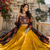 Black Rayon Cotton Navratri Lehenga with Bandhani Kurti & Kachchi Work