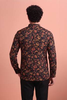 Rooted libaas multicolor digital print cotton blend full sleeves short kurta 4