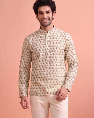 Rooted libaas multicolor digital print cotton blend full sleeves short kurta 2