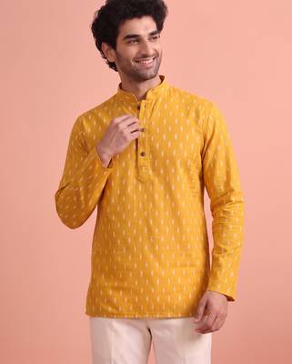 Rooted libaas multicolor digital print cotton blend full sleeves short kurta 1