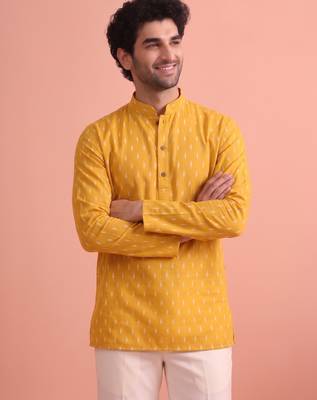 Rooted libaas multicolor digital print cotton blend full sleeves short kurta 3