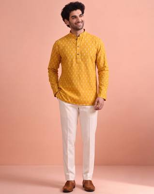 Rooted libaas multicolor digital print cotton blend full sleeves short kurta 5