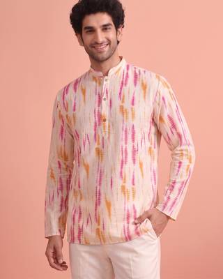 Rooted libaas multicolor digital print cotton blend full sleeves short kurta 2