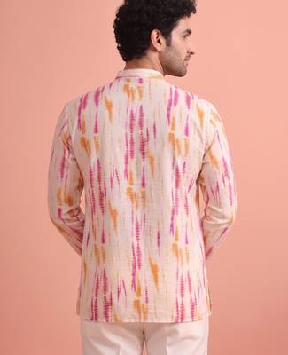 Rooted libaas multicolor digital print cotton blend full sleeves short kurta 4