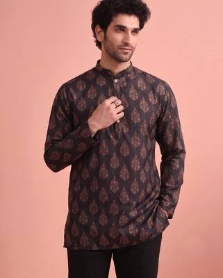 Rooted libaas multicolor digital print cotton blend full sleeves short kurta 2