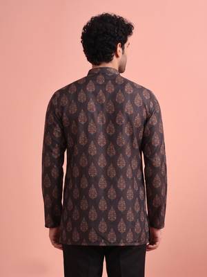 Rooted libaas multicolor digital print cotton blend full sleeves short kurta 4
