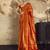 Orange Silk blend with handloom weaving festival wear saree