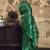Green Silk blend with handloom weaving festival wear saree