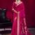 Rani pink satin linen handloom weaving silk festival wear saree