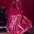 Rani pink satin linen handloom weaving silk festival wear saree