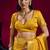 Mustard satin linen handloom weaving silk festival wear saree