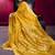 Mustard satin linen handloom weaving silk festival wear saree