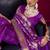 Magenta satin linen handloom weaving silk festival wear saree