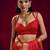 Red satin linen handloom weaving silk festival wear saree