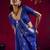 Navy blue satin linen handloom weaving silk festival wear saree