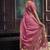 Baby pink munga silk blend handloom weaving festival wear saree