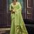 Pista munga silk blend handloom weaving festival wear saree