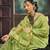 Pista munga silk blend handloom weaving festival wear saree