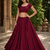 Maroon Heavy Rayon Cotton Navratri Chaniya with Blouse
