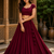 Wine Heavy Rayon Cotton Navratri Chaniya with Blouse