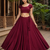 Maroon Heavy Rayon Cotton Navratri Chaniya with Blouse