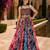 Multicolor Georgette Navratri Lehenga with Gamthi Embroidered Top