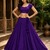 Purple Heavy Rayon Cotton Navratri Chaniya with Blouse