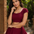 Maroon Heavy Rayon Cotton Navratri Chaniya with Blouse