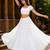 White Heavy Rayon Cotton Navratri Chaniya with Blouse