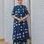 Blue pure cotton kurti palazzo set