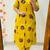 Yellow pure cotton printed kurti palazzo co-ord set