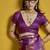 Wine satin handloom weaving silk blend festival wear saree
