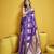 Purple satin handloom weaving festival wear saree