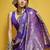 Purple satin handloom weaving festival wear saree