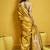 Mustard pure satin handloom weaving silk blend festival wear saree